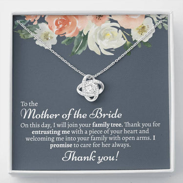 New Mother of The Bride (from Groom) Love Knot Necklace - Love You This Much